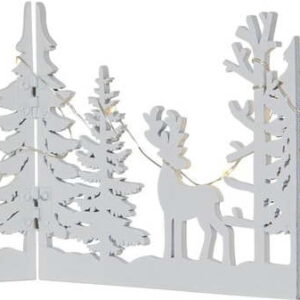 Bílá světelná dekorace s vánočním motivem Fauna – Star Trading. Nejlepší vtipy na světě na každý den.