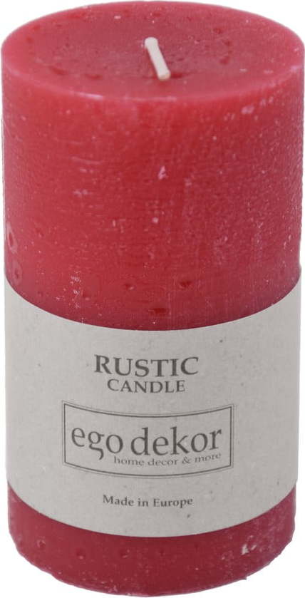 Červená svíčka Rustic candles by Ego dekor Rust