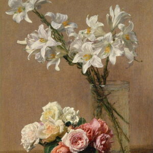 Reprodukce obrazu Henri Fantin-Latour - Roses and Lilies