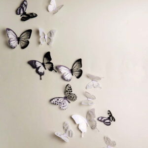 Sada 18 adhezivních 3D samolepek Ambiance Butterflies Chic. Nejlepší vtipy na světě na každý den.