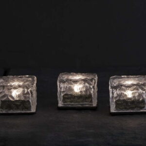 Sada 3 venkovních solárních svíček Star Trading Candle Icecube