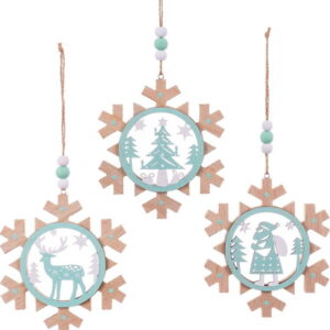 Závěsné vánoční dekorace v sadě 3 ks Snowflake – Casa Selección. Nejlepší vtipy na světě na každý den.