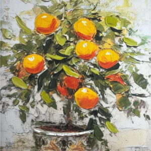 Obraz s ručně malovanými prvky 70x100 cm Oranges – Styler. Nejlepší vtipy na světě na každý den.