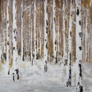 Ručně malovaný obraz 70x70 cm Birch Wood – Wallity. Nejlepší vtipy na světě na každý den.